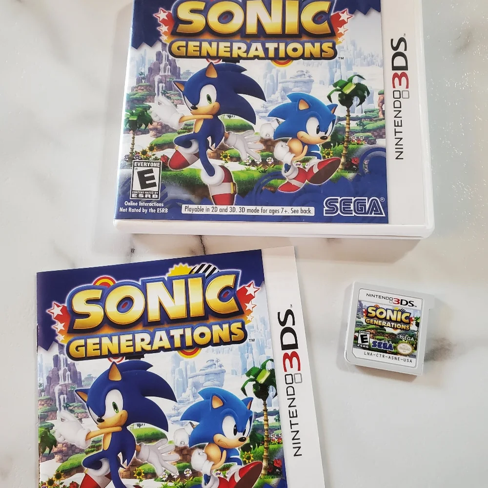 Sonic Generations Nintendo 3DS Video Game SEGA *TESTED*